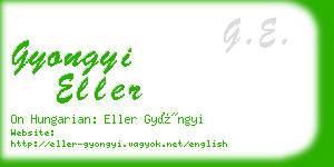 gyongyi eller business card